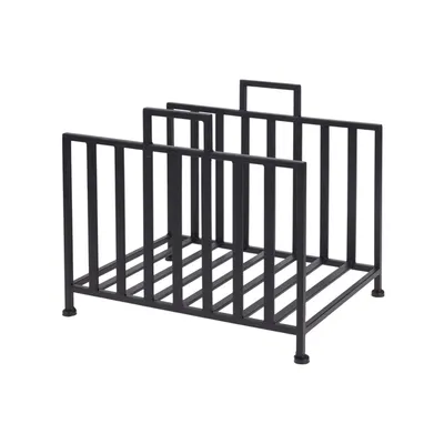 Zdjęcie produktu dla Ambiance organizer na drewno, metalowy, 40x31x35 cm, czarny
