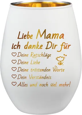 Imagen del producto de Regalo para mamá, regalo para el Día de la Madre, candelabro, vaso con grabado, regalos para mujeres, portavelas, regalo de cumpleaños para mamá