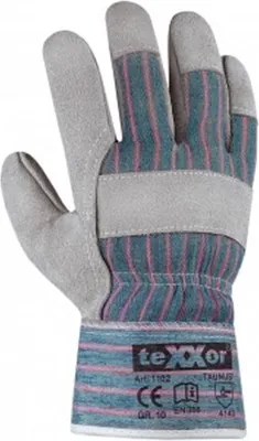 Produktbild von 12 Paar teXXor® Rindkernspaltleder-Handschuhe TAUNUS, Lederhandschuhe, 1102 , Größe 10 (XL)