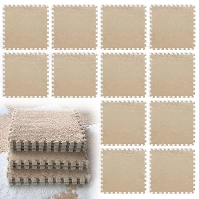 Image de Ensemble de 12 dalles de sol en mousse imbriquables, dimensions 30 x 30 cm