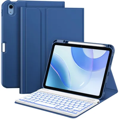 Zdjęcie produktu dla Etui z klawiaturą kompatybilne z modelami A16, 11. generacji oraz 10. i 11. generacji, kolor granatowy