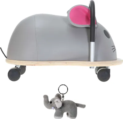 Produktbild von Rutschfahrzeug Set 2 Teile  Wheely Bug  Rutscher für Mädchen Jungen Kinderfahrzeug Kinder ab 3+ Jahren Wheelybug Groß Maus + Elefant Figur