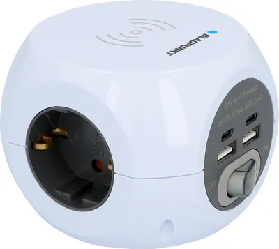 Produktbild von BLAUPUNKT Steckdosenwürfel Mehrfachsteckdosen Zubehör 3 fach 2 fach USB A 2 fach USB C schnell laden