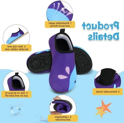Schnell trocknende Wasserschuhe für Kinder - Rutschfeste Badeschuhe für Schwimmbad, Surfen und Yoga