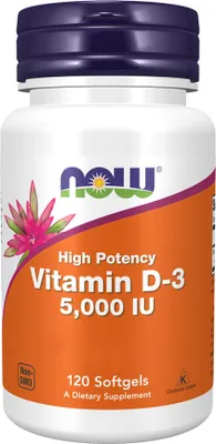 Produktbild von Now Foods Vitamin D3 5000 Iu 120 T Immunität