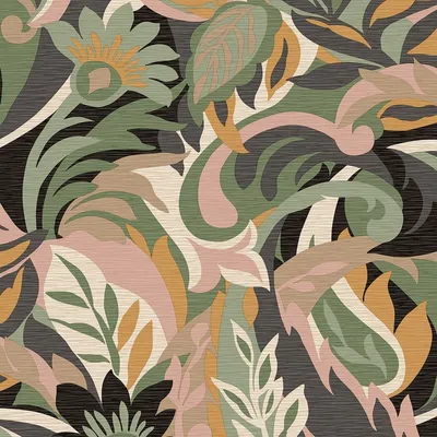 Produktbild von Belgravia - Tapete "Casa", Blattdesign AG2949 (10 m x 53 cm) (Rose/Salbeigrün)