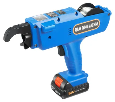 Obrázek produktu pro Automatický stroj na svazování armatury - R-3159. Svazky armatury - 8–34 mm. 2 x 12V lithium-iontové baterie - 4500 mAh. Napájení z baterie. Barva: modrá