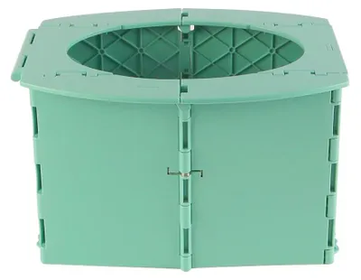 Productafbeelding van Draagbaar reistoilet - Opvouwbaar - Groen - 14,5 x 12 x 5 cm opgevouwen - Voor kamperen en reizen