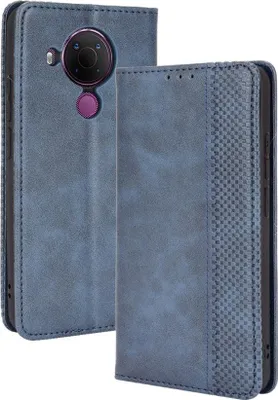 Produktbild von Nokia 5.4 Hülle - Coverup Vintage Style Klapphülle - Blau