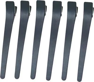 Image de Pinces à cheveux 6pcs Noir Eurostil
