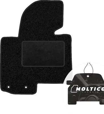 Produktbild von moto-MOLTICO Fahrer Fußmatte Auto Velours Fahrerseite Autoteppiche Schwarz Fahrermatte 1-teilig passend für Kia Sportage III Hyundai Ix35 Tucson II 2009-2015