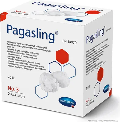 Image de Hartmann Pagasling Tampons de gaze en boucle stériles taille 3, taille prune 20 x 4 pcs.