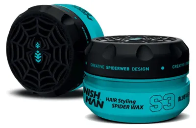 Image de NISHMAN Cire coiffante "Spider Wax" 150 ml - S3, couleur bleu