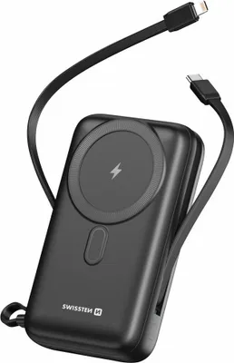 Produktbild von Swissten - MagSafe Powerbank 20 000 mAh s kabelem (20 W)