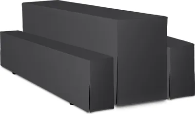 Produktbild von TexDeko Hussen für Bierzeltgarnitur Premium blickdicht Biertischhusse 5TLG SET gepolstert, 220x70cm, Anthrazit