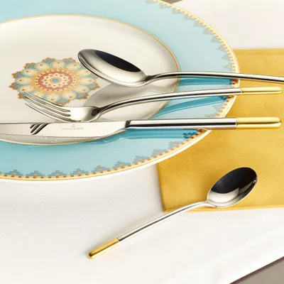 Produktbild von Multipack Villeroy & Boch Ella teilvergoldet Tafellöffel - 6 Stück