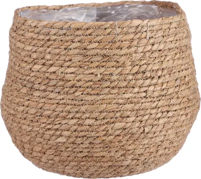 Image de Mica Decorations Jorck Panier à plantes - H24 x Ø26 cm - Herbe de mer - Marron clair