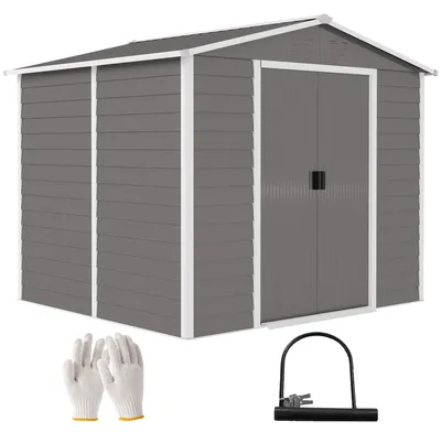 Produktbild von Outsunny Gerätehaus 4,4 m² Gartenhaus mit Pultdach, Schiebetür, Fundament