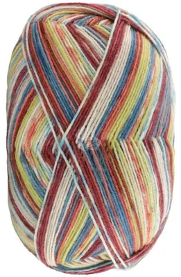 Produktbild von Lana Grossa - Meilenweit 6-fach 150g Arte 9632 braunrot türkis ecru orange enzianblau dunkelgrau senfgelb