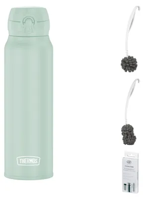 Immagine prodotto di THERMOS ULTRALIGHT BOTTLE 0,75 l Trinkflasche soft mint mat – Vorteilsset mit Reinigungsbürste CLEAN FIX 30 cm | HAN 4035357075 | EAN 4002458534805