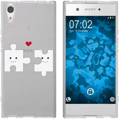 Produktbild von PhoneNatic Case kompatibel mit Sony Xperia XA1 Silikon-Hülle in Love Herz M1