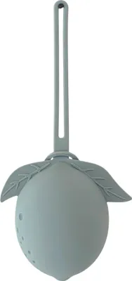Produktbild von Zayno® Schnullerhalter "Zitronio" in Blau | Hygienisch, Schnulleraufbewahrung, Geschenk für Baby, Taufe, Geburt, Orange, Schnullerbox aus Silikon