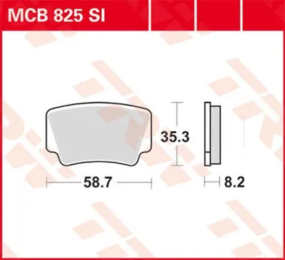 Obrázek produktu pro Sada brzdových destiček TRW MCB825SI 450 XC Quad