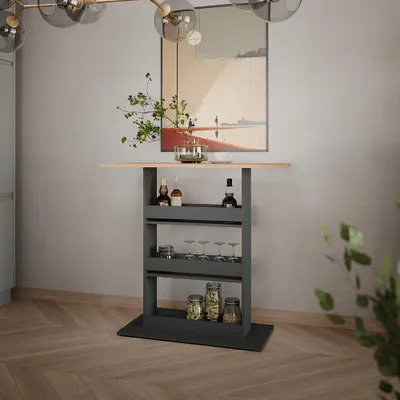 Zdjęcie produktu dla Stół barowy Vicco Repose Złoty dąb power/antracyt 110 x 55 cm, Model 55585