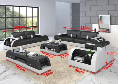 Produktbild von Sofagarnitur 32 Sitzer Set Sofa Polster Couch Leder Polster Garnitur Gruppe Neu