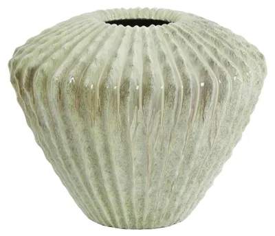 Immagine prodotto di Vaso in pietra CACTI con finitura lucida verde menta - Ø55x45 cm