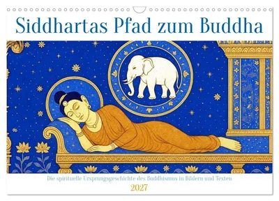 Produktbild von Siddhartas Pfad zum Buddha (Wandkalender 2027 DIN A3 quer), CALVENDO Monatskalender
