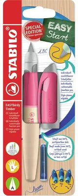 Produktbild von STABILO Schulfüller ergonomisch für Linkshänder mit Anfänger-Feder A - EASYbirdy Timbe…