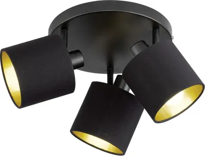 Produktbild von Reality Leuchten 3er Rondell Tommy schwarz/gold