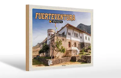 Produktbild von Holzschild Reise 30x20cm Fuerteventura Spanien Villa Winter