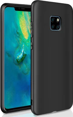 Produktbild von Silikónový kryt pre Huawei Mate 20 Pro ochranný kryt matný čierny zadný kryt kryt mobilného telefónu