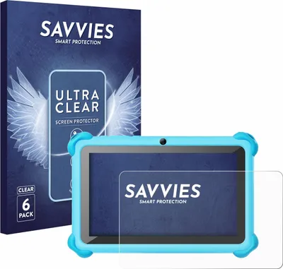 Produktbild von 6x Für zcobro KIDS710 7" Schutzfolie Savvies Displayschutz Display Schutz Folie Klar Transparent