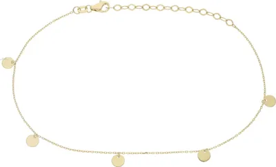 Produktbild von Fußkette Damen 585 Gold plättchen diamantiert JL41-04-0128 26cm