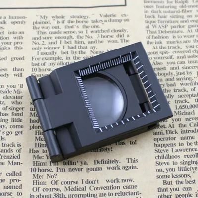 Zdjęcie produktu dla 10X 28mm Mini Lupa Składana ze Stopu Cynku ze Skalą do Włókienniczego Szkła Optycznego Składane Narzędzie Powiększające