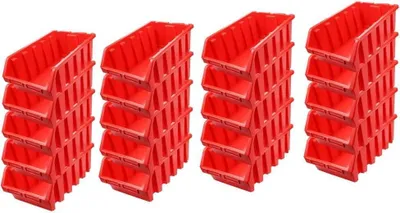 Produktbild von SuperSparSet 20x Sichtlagerbox 5 | HxBxT 18,7x33,3x50cm | Polypropylen | Rot