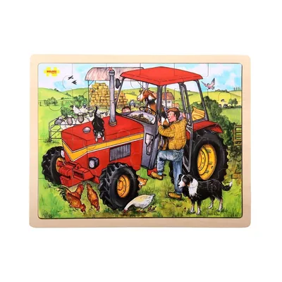 Produktbild von Bigjigs Toys Hölzernes Traktor-Puzzle 24 Teile