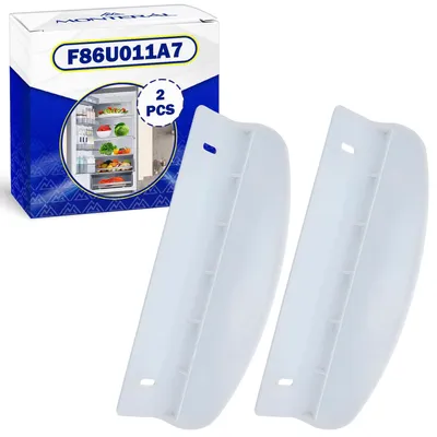 2 Kühlschrank-Türgriffe, Ersatz, Kunststoff, Weiß, F86U011A7