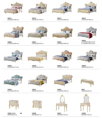 Produktbild von Luxus Chesterfield Betten Königliches Echtholz Bett Palast Hotel Doppelbett