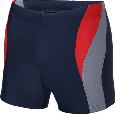 Produktbild von Ladeheid Badehose für Herren Schwimmhose kurz Männer Badehose Badepants eng Badeshorts LA40-255 (Marineblau/Rot/Grau, S)