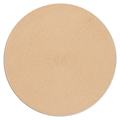 6er-Set runde Platzsets, creme, 36 cm, Polypropylen