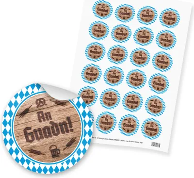 Produktbild von itenga 24x Sticker An Guadn! Aufkleber Bayern  Mottoparty (Motiv 199)