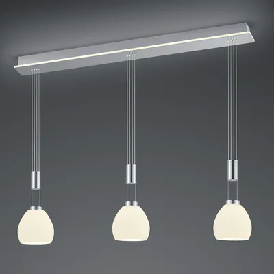 Produktbild von B-Leuchten 3-flg LED Pendelleuchte Sam Nickel