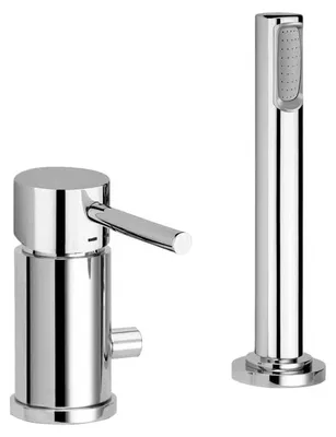 Immagine prodotto di Miscelatore monocomando per lavabo a due fori, con deviatore e set doccia, inclusa la doccetta e il tubo flessibile