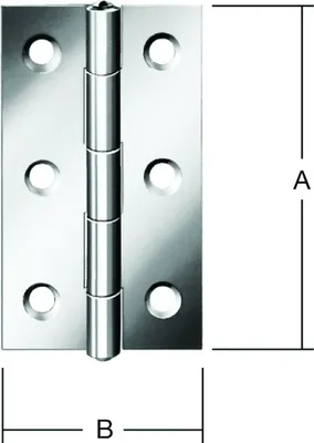 Produktbild von VORMANN Tür-Scharnier schmal B38xH70mm,gerollt verzinkt