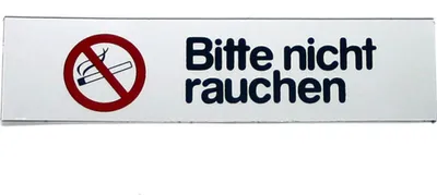 Produktbild von GRÄWE Türschild "Bitte nicht rauchen"