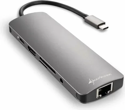 Produktbild von Sharkoon USB 3.0 Type C Combo Adapter - Dockingstation
